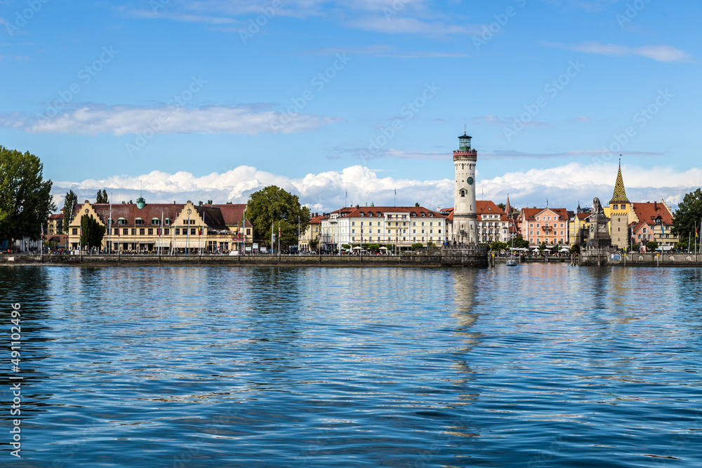 Lindau, Germany. Lighthouse at the entrance to the port 