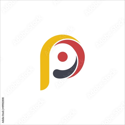 Free Download abstract P initials in 3D logo vector. - GFXLoad