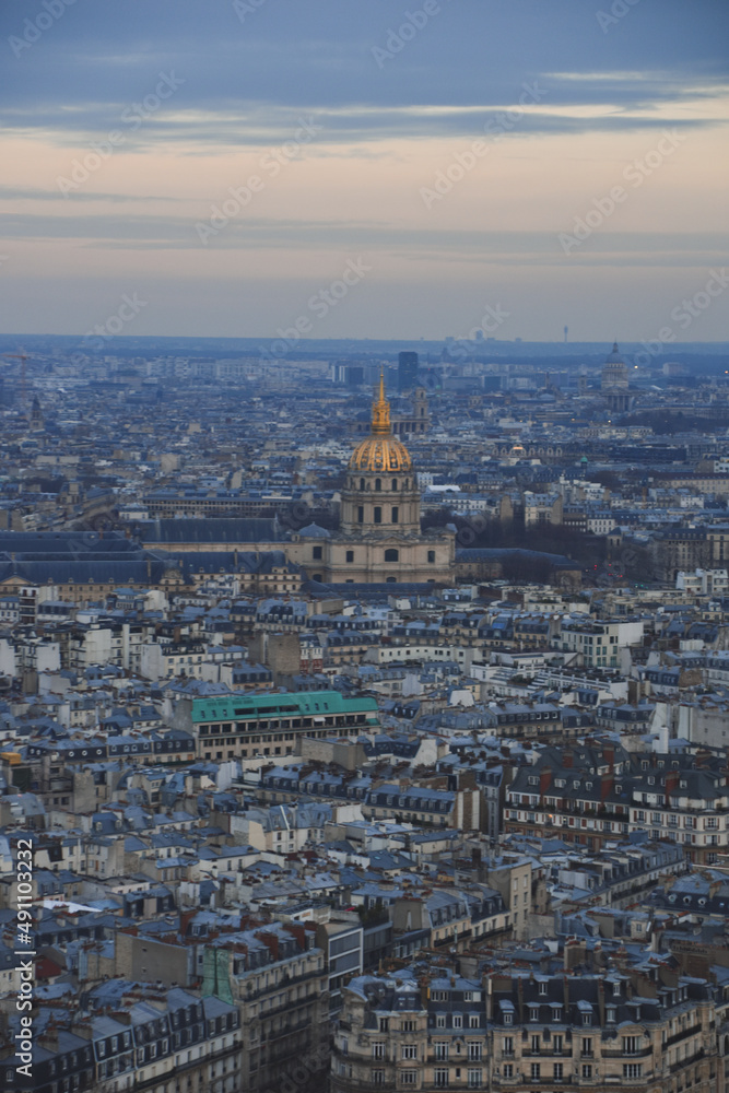 Foto de los eificios de la ciudad de París vistos desde la Torre Eiffel