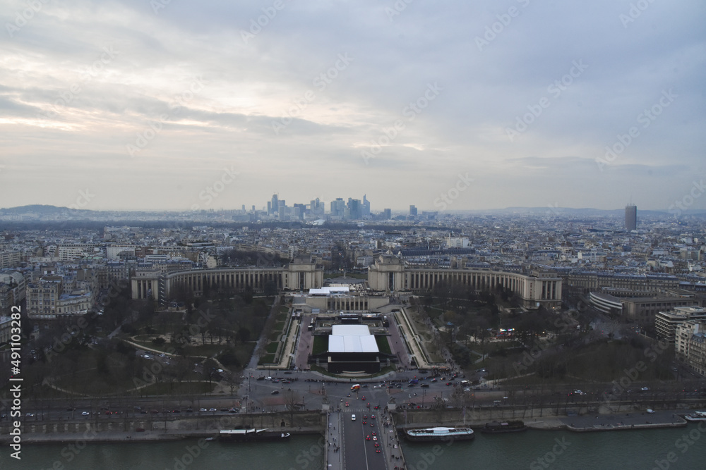 Foto del Trocadero desde la Torre Eiffel de París