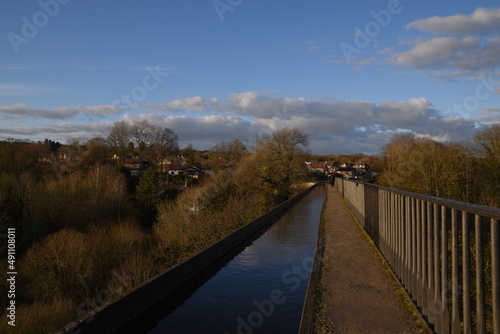 the canal on top of the Pontcysyllte aqueduct 