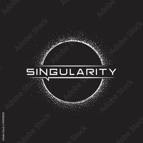 Singularity. Logo of black hole