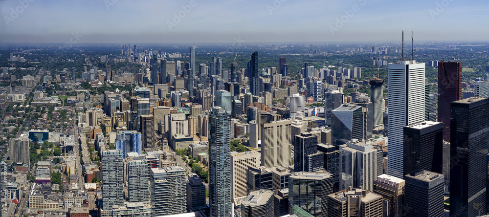 Toronto Aerial View - Main Canadian Metropolis, Ontario, Canada