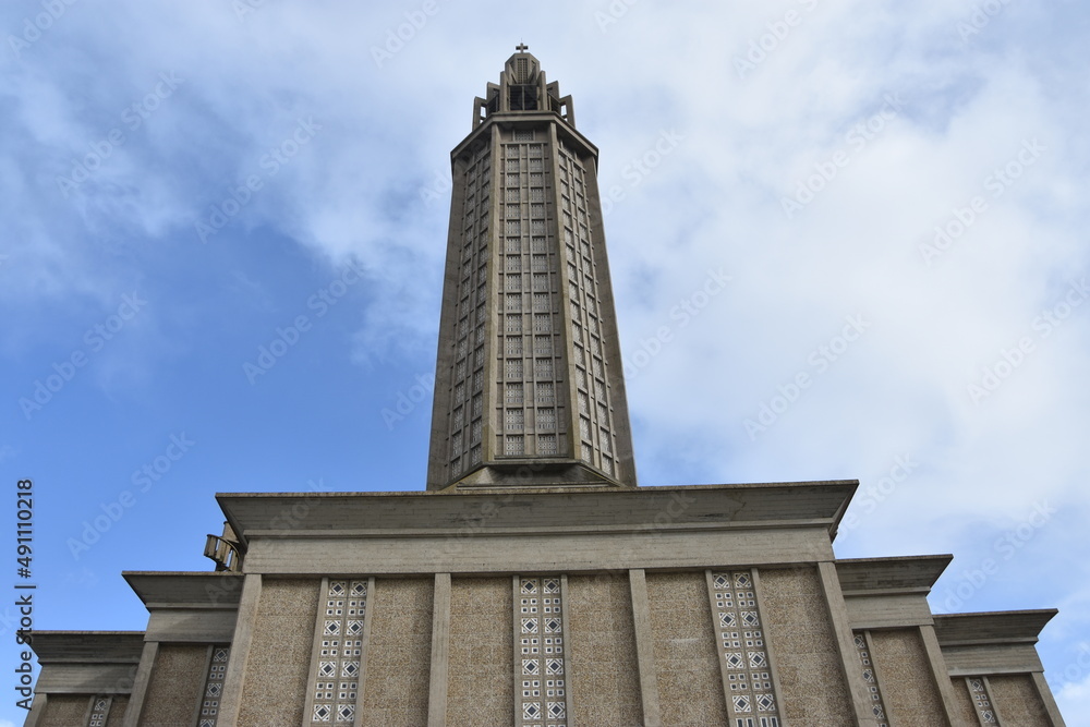 Fototapeta premium Eglise, Le Havre, architecte, Perret