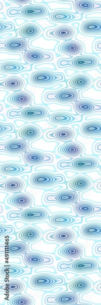 Soft blu washy water tie dye border edge background. Painted in watercolor wash side banner strip. Coastal ombre swirl web design element, divider or decorative sea pool backdrop for mobile phone.