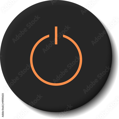 Neumorphism interface button. Modern website or mobile app design. Neumorphic UI UX black design.