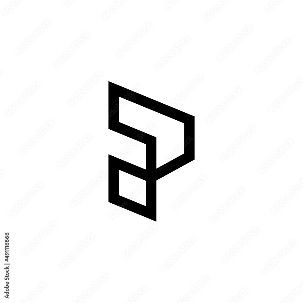 initial P modern line concept suitable for property and real estate logo initial P modern line concept suitable for property and real estate logo