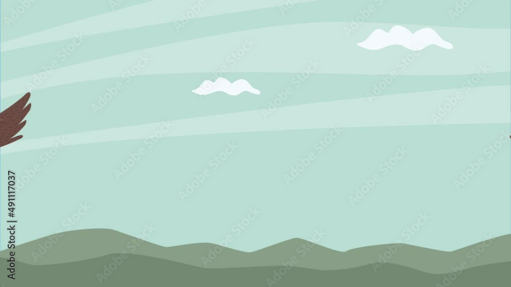 cute bird flying in landscape cute bird flying in landscape