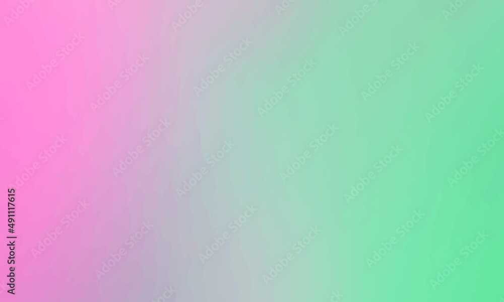 Smooth and blurry pink and seafoam color gradient background. Easy editable vector banner template.
