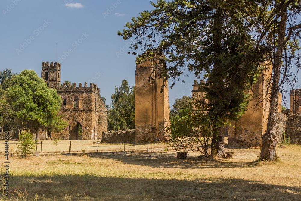 Castle of emperor Fasilides in Gondar, Ethiopia.