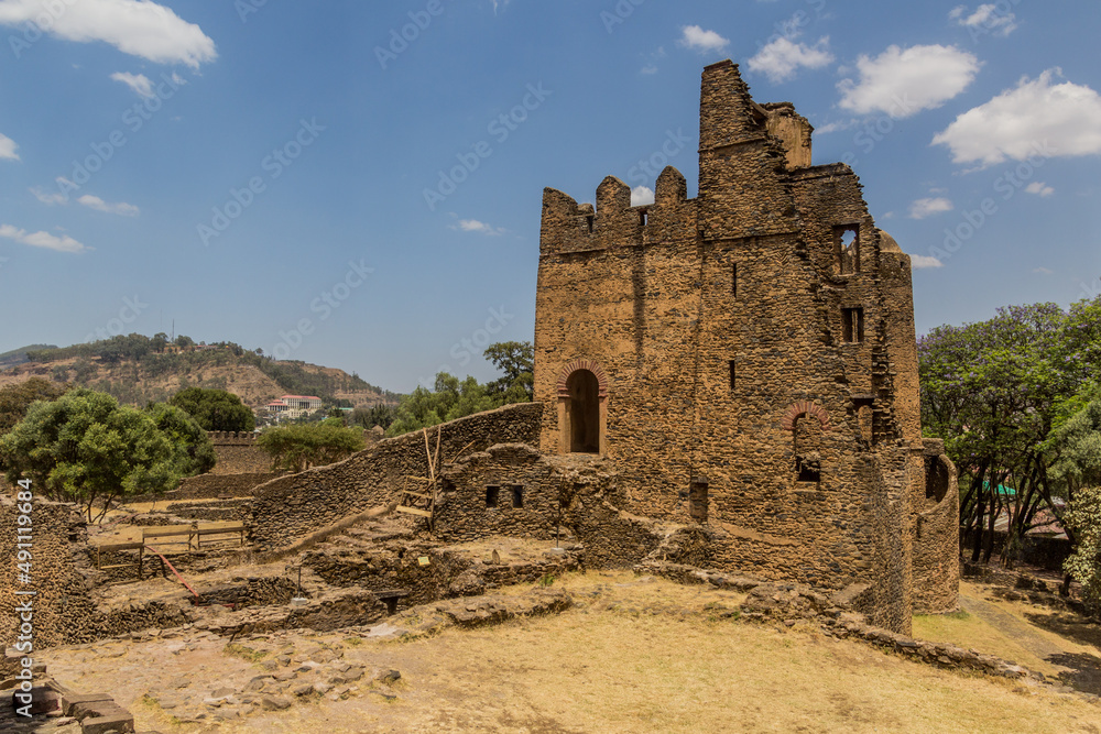 Palace of Iyasu I in the Royal Enclosure in Gondar, Ethiopia