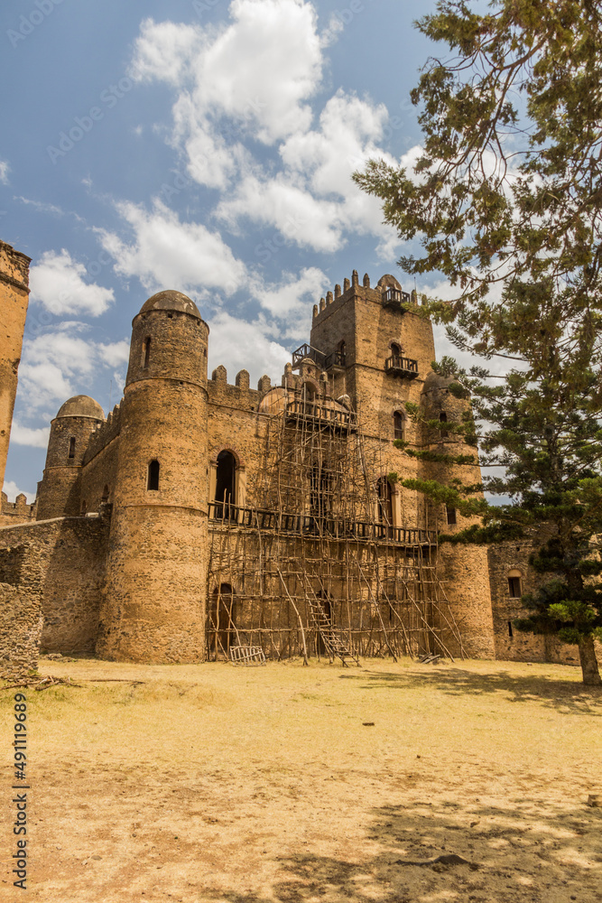 Fasilidas palace in the Royal Enclosure in Gondar, Ethiopia