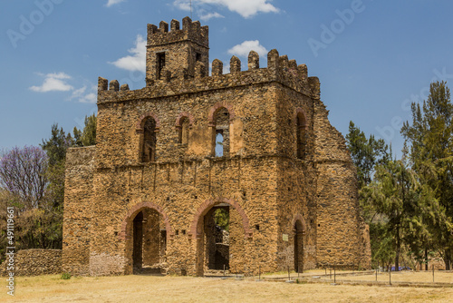 Royal archive building of the emperor Fasilides castle in Gondar, Ethiopia.