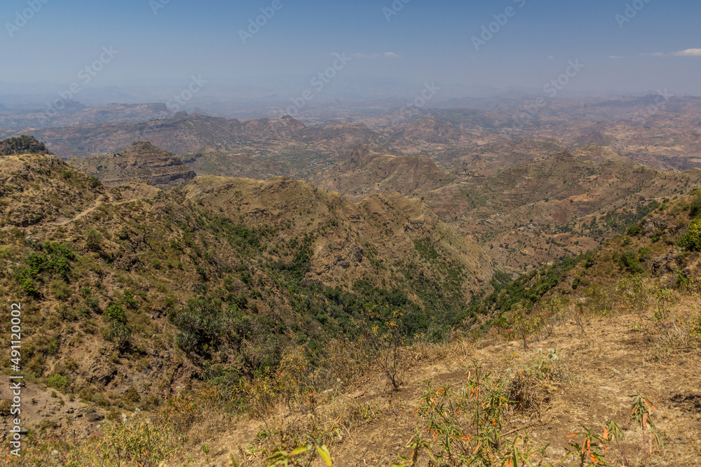 Mountain landscape near Kosoye village, Ethiopia