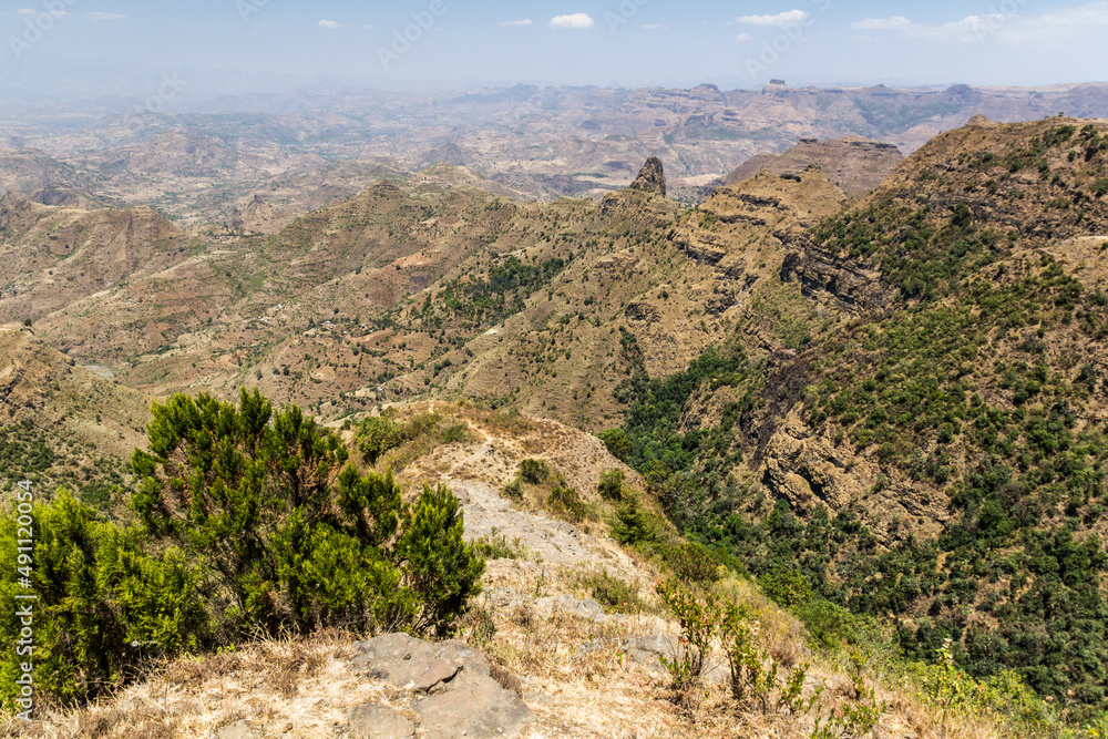 Mountain landscape near Kosoye village, Ethiopia