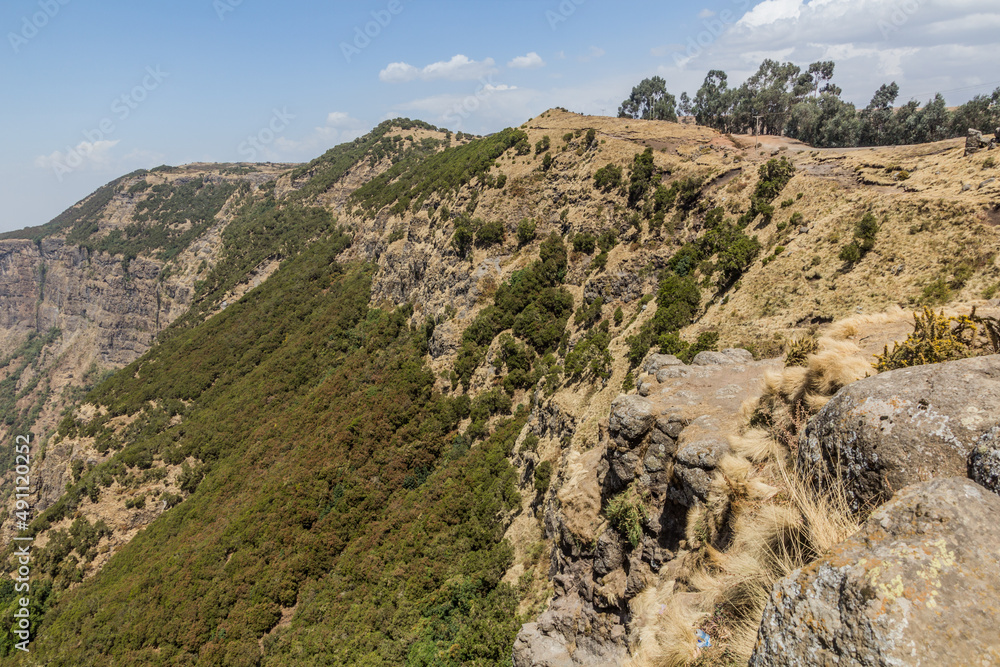 Northern escarpment in Simien mountains, Ethiopia Northern escarpment in Simien mountains, Ethiopia