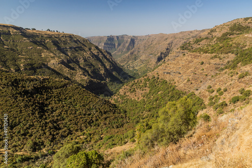 Canyon in Simien mountains, Ethiopia