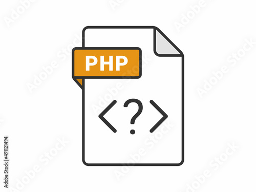 phpの拡張子ファイルのアイコンイラスト