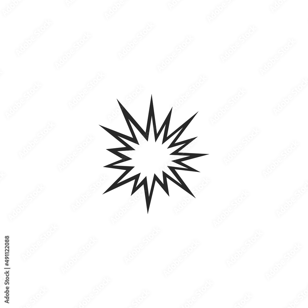 Fototapeta premium Set of bomb explosion vector logo icon illustration