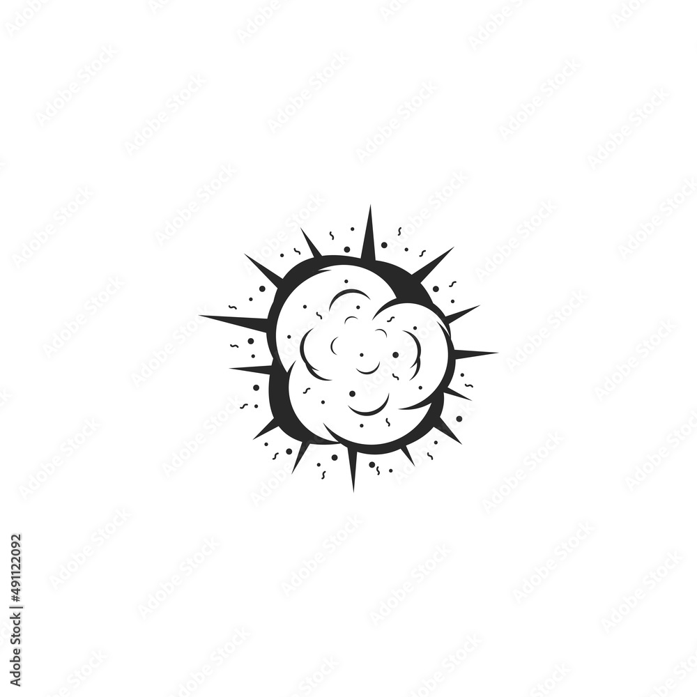 Set of bomb explosion vector logo icon illustration Set of bomb explosion vector logo icon illustration