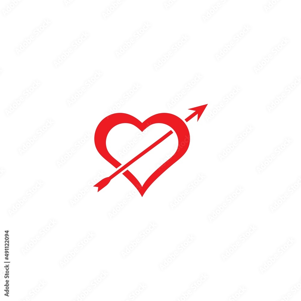 heart arrow logo vector icon illustration heart arrow logo vector icon illustration