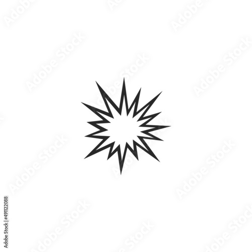 Set of bomb explosion vector logo icon illustration