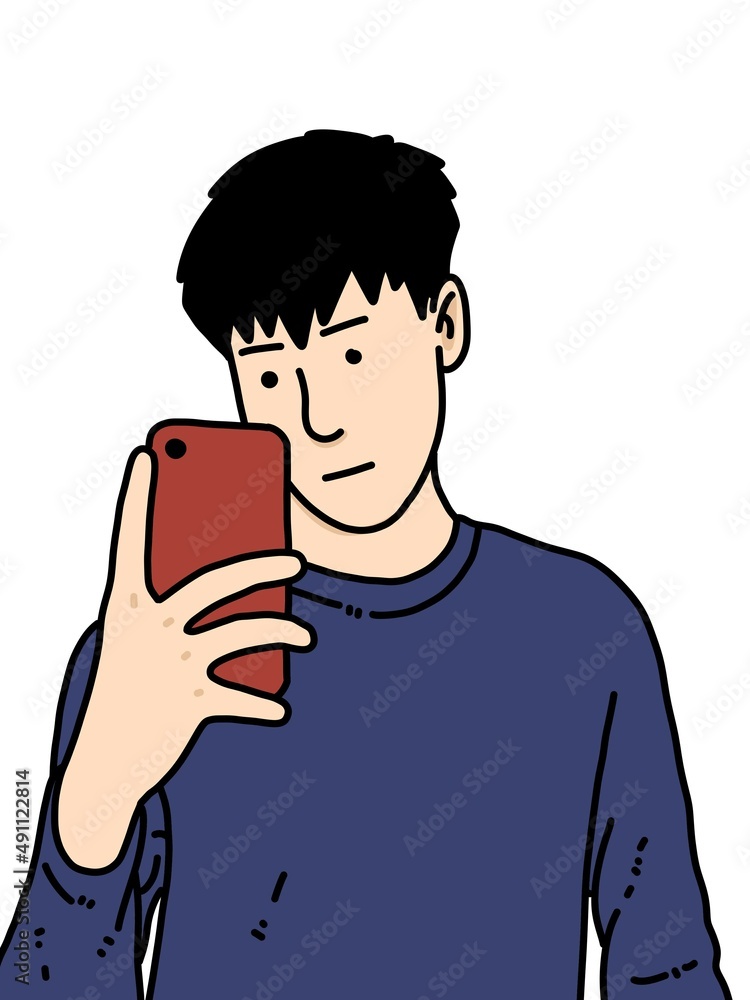cute man cartoon on white background cute man cartoon on white background