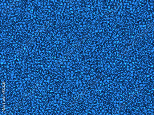 Full frame blue shiny cracked gem pieces 3d render background illustration