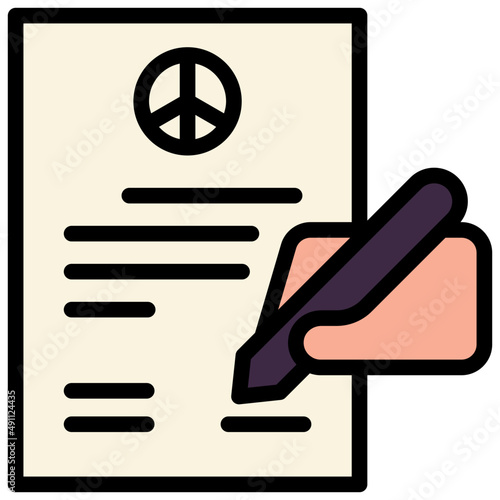 contract filled outline icon