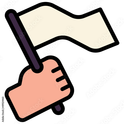 surrender filled outline icon