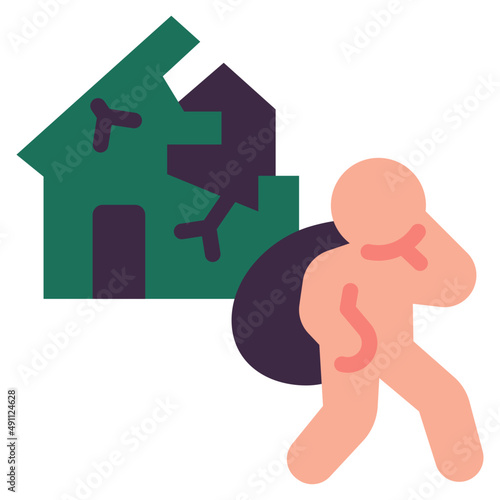 migrant flat icon