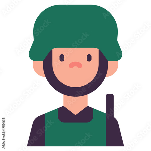 soldier flat icon