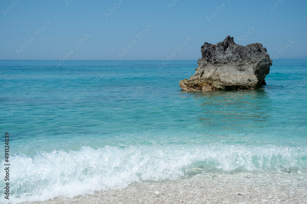 Turquoise sea in Lefkada