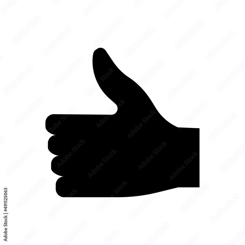 black silhouette like for concept design. Good feedback concept. Thumb up like icon. Vector illustration. stock image. black silhouette like for concept design. Good feedback concept. Thumb up like icon. Vector illustration. stock image.