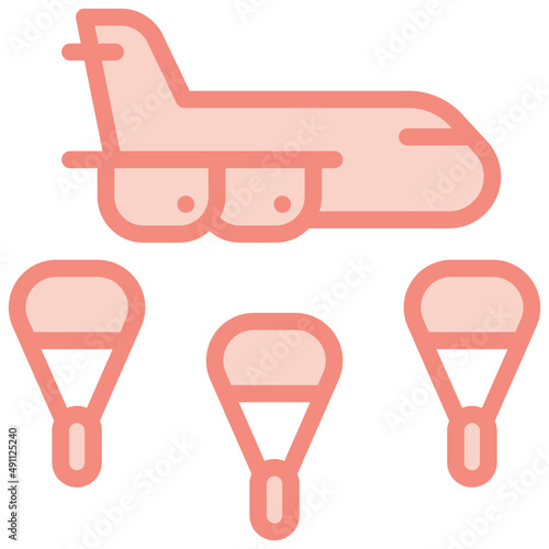 paratrooper two tone icon