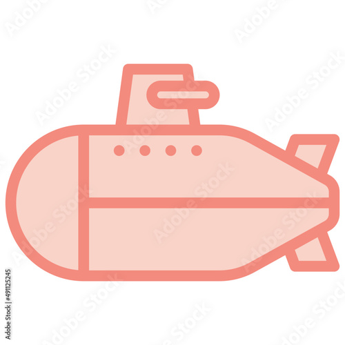 submarine two tone icon