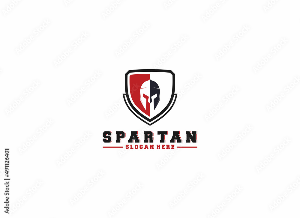 spartan logo template in white background spartan logo template in white background