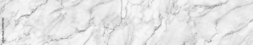 Obraz premium Panorama white marble stone texture for background or luxurious tiles floor and wallpaper decorative design.