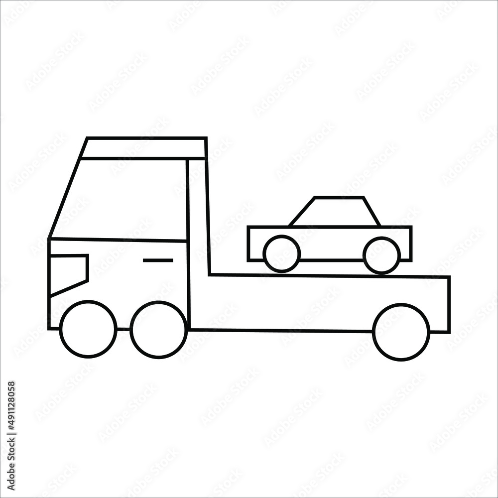 Fototapeta premium car insurance icon white background.