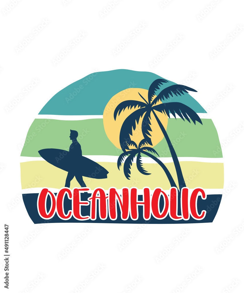 Vetor de Summer Beach Bundle SVG, Beach Svg Bundle, Summertime, Funny ...