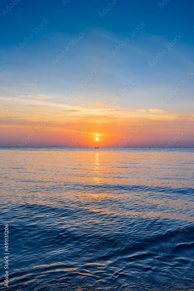 beautiful landscape of sea and sky  at sunrise
