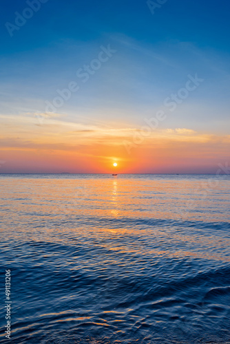 beautiful landscape of sea and sky  at sunrise