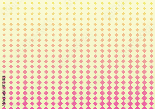 square colorful seamless geometric pattern with a yellow background