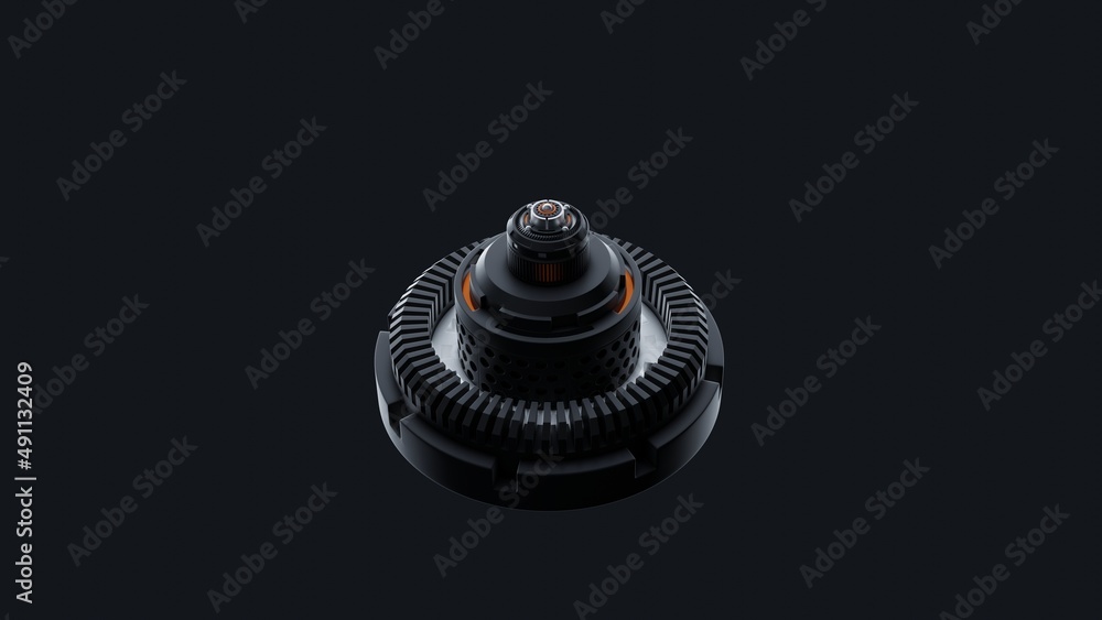 3d image of a mechanism on a black background 3d image of a mechanism on a black background
