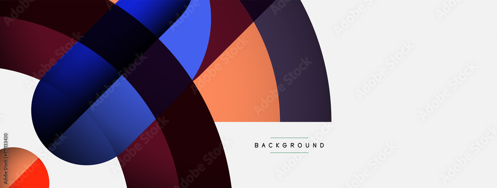 Trendy shapes, color minimal design composition, lines and shadows for wallpaper banner background or landing page