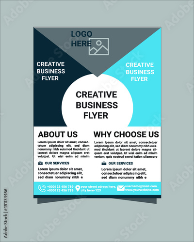 Flyer design template vector design. Layout template in A4 size.Business flyer design a4 template. Vector illustration.Corporate business flyer.