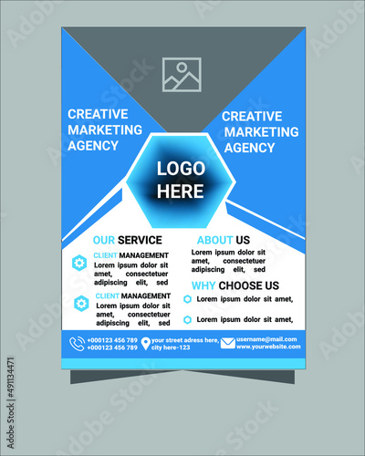 Flyer design template vector design. Layout template in A4 size.Business flyer design a4 template. Vector illustration.Corporate business flyer.