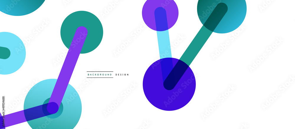 Abstract background. Round dots connected by lines. Trendy techno business template for wallpaper, banner, background or landing Abstract background. Round dots connected by lines. Trendy techno business template for wallpaper, banner, background or landing