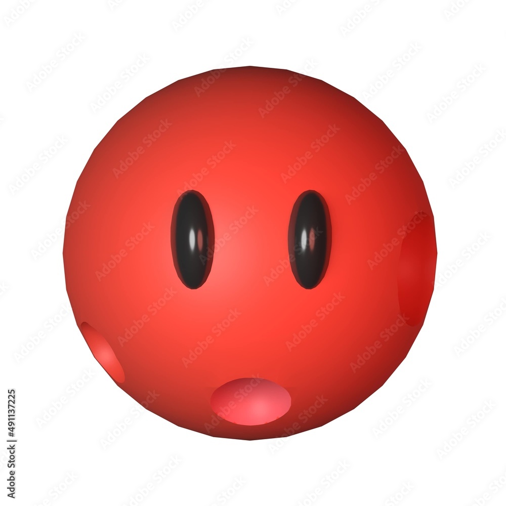Fototapeta premium 3d rendering cute mars character illustration