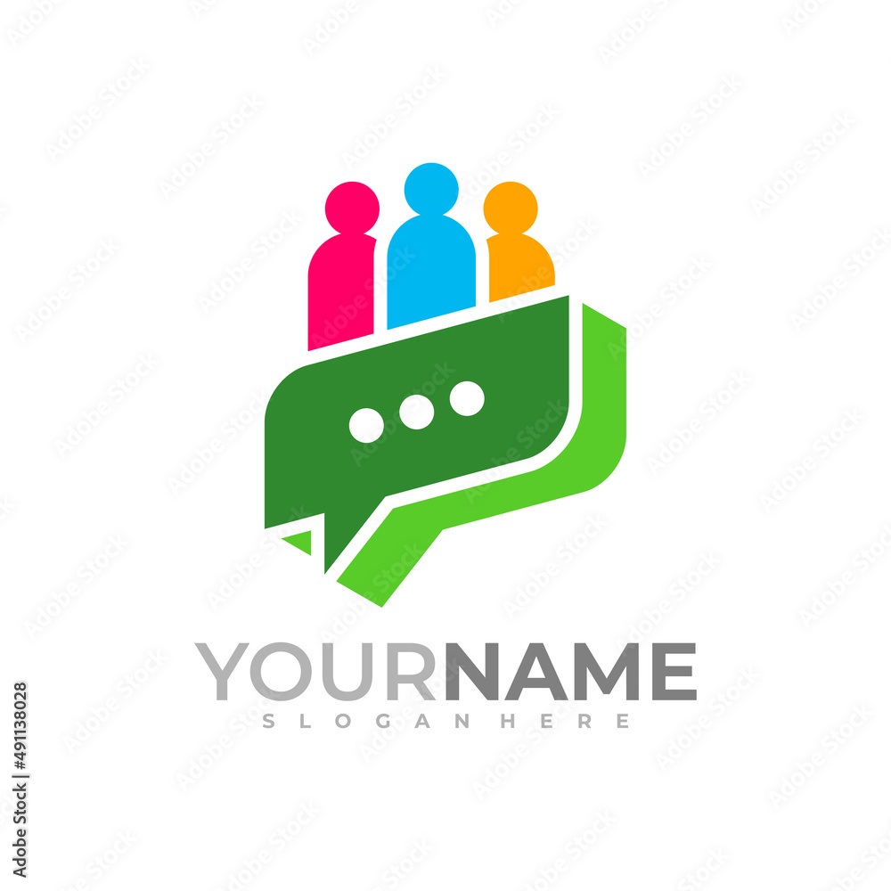 People Talk logo vector template, Creative Consult logo design concepts People Talk logo vector template, Creative Consult logo design concepts